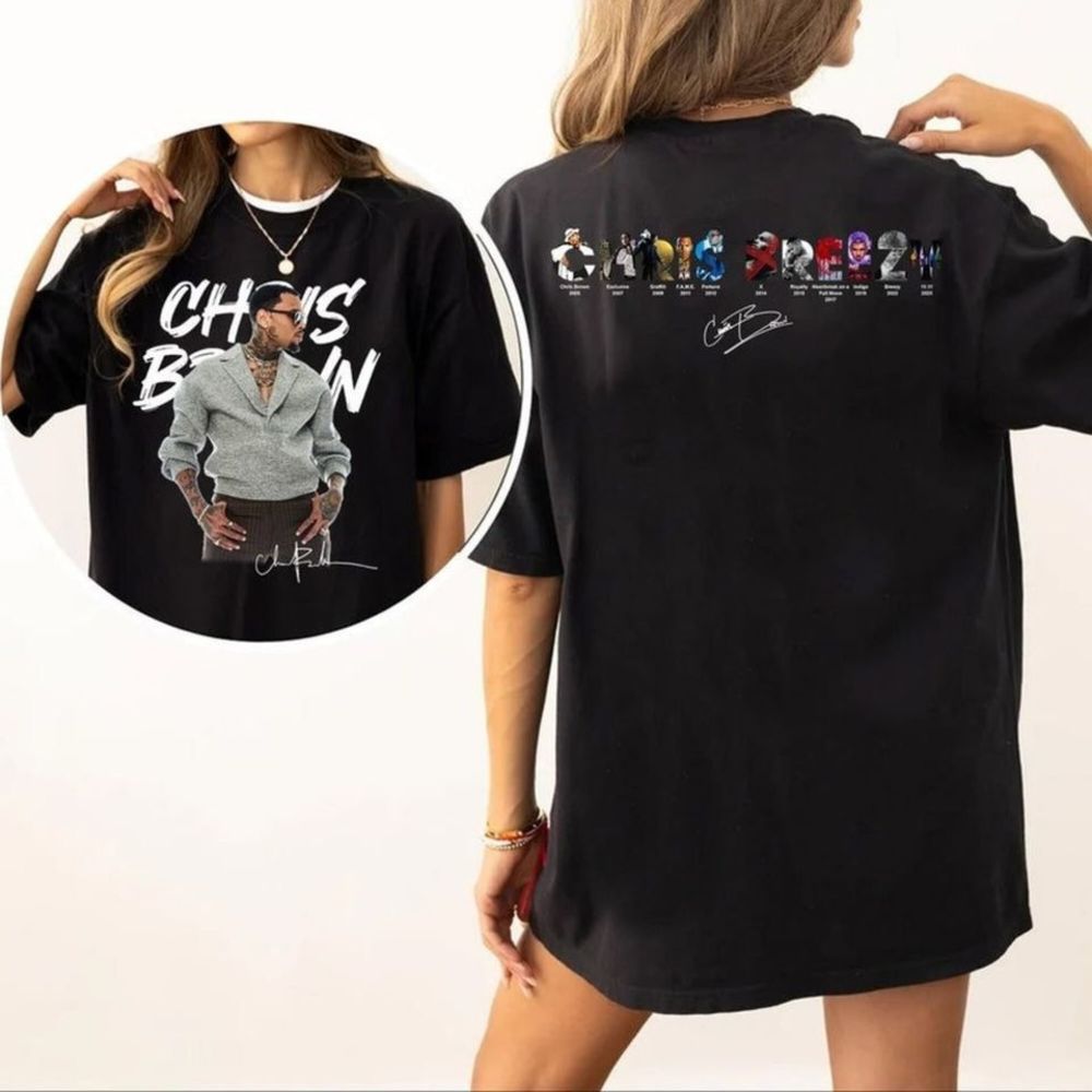 Chris Brown 1111 Tour 2 Sided Shirt - Picture 1 of 4